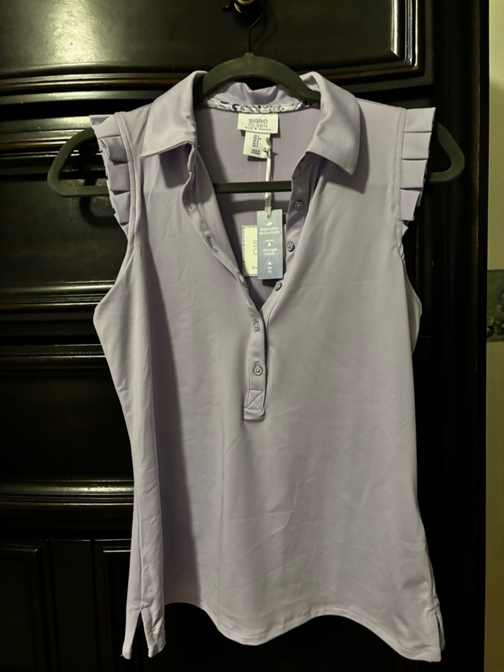 Sigrid Olsen Lavender Sleeveless Golf & Tennis Sleeveless Top